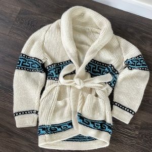 Vintage surfer cowl neck cardigan